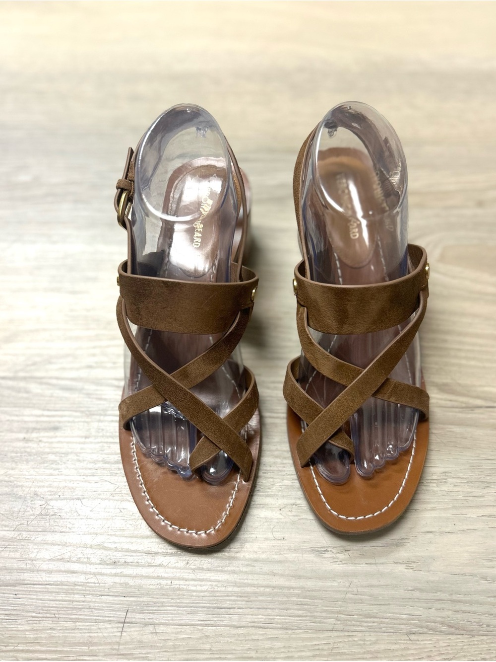 Veronica Beard Sandals Elodie Slingback Brown Leather Strappy Womens Sz 8.5M - Picture 7 of 14